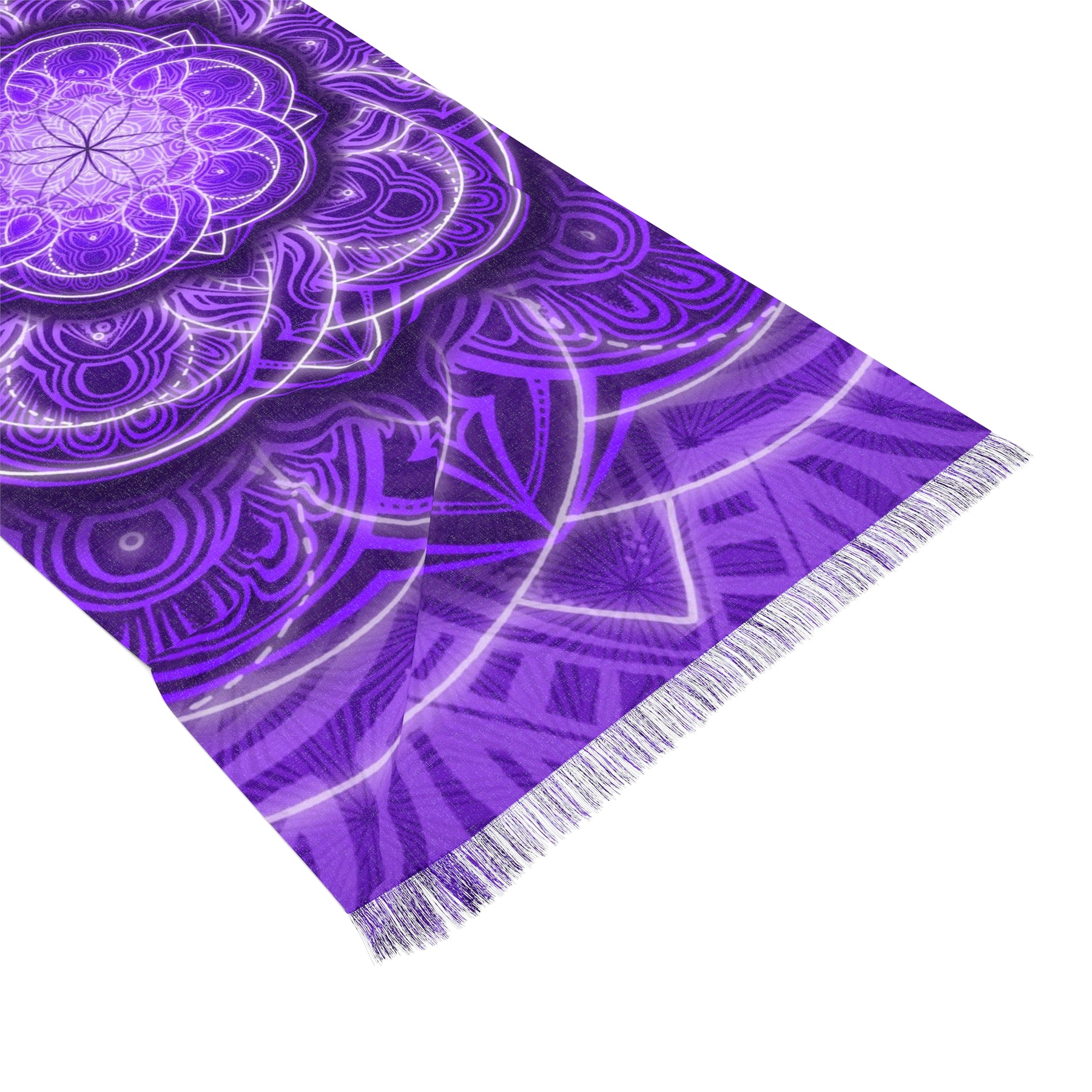 Purple Sacred Geometry Mandala Scarf