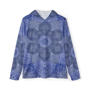 Blue Sacred Geometry Men's Sun Hoodie