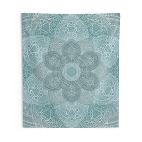 Blue Flower of Life  - Wall Tapestry