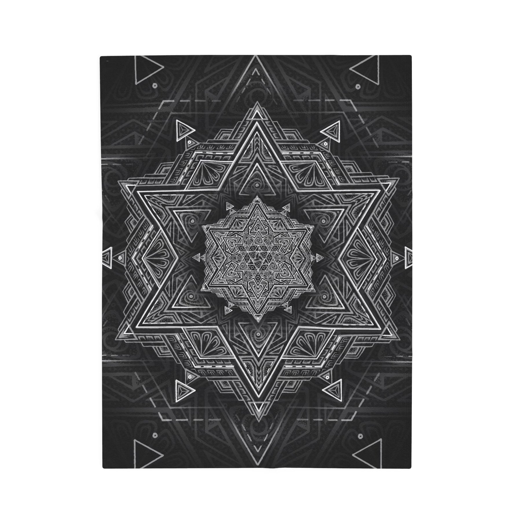 Star Tetrahedron Mandala Velveteen Plush Blanket