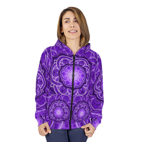 Purple Flower of Life Unisex Zip Hoodie