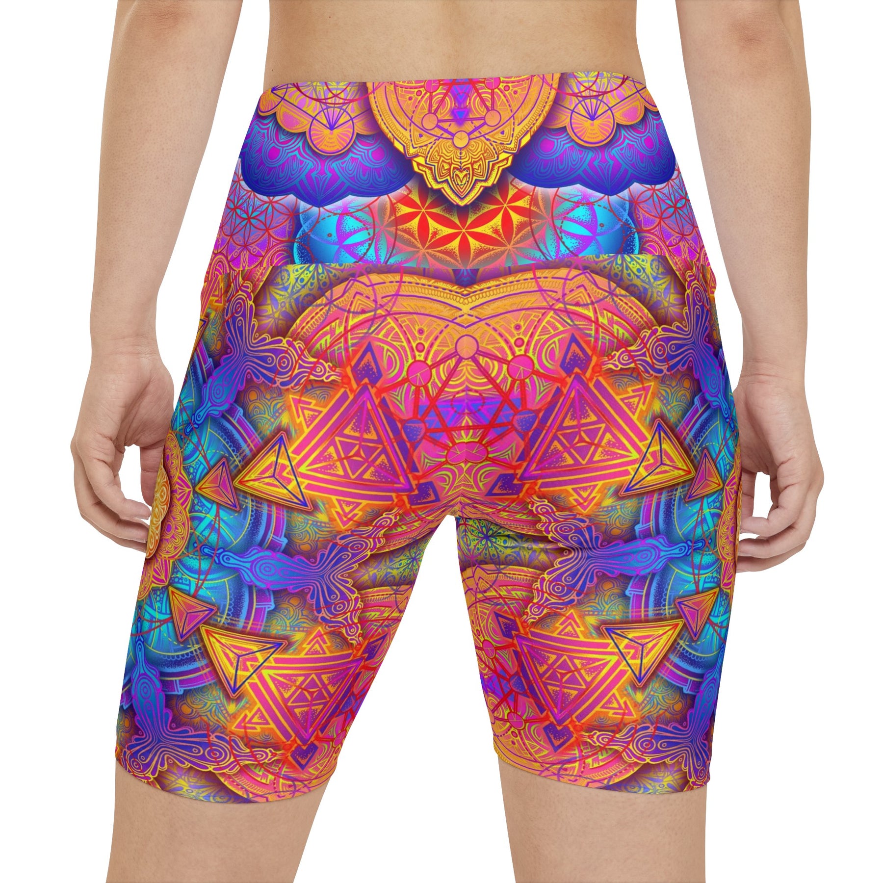 Sunset Mandala Workout Shorts