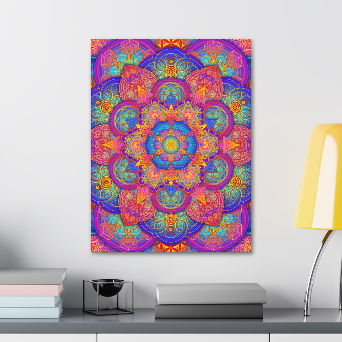 Psychedelic Metatron's Cube Canvas Print