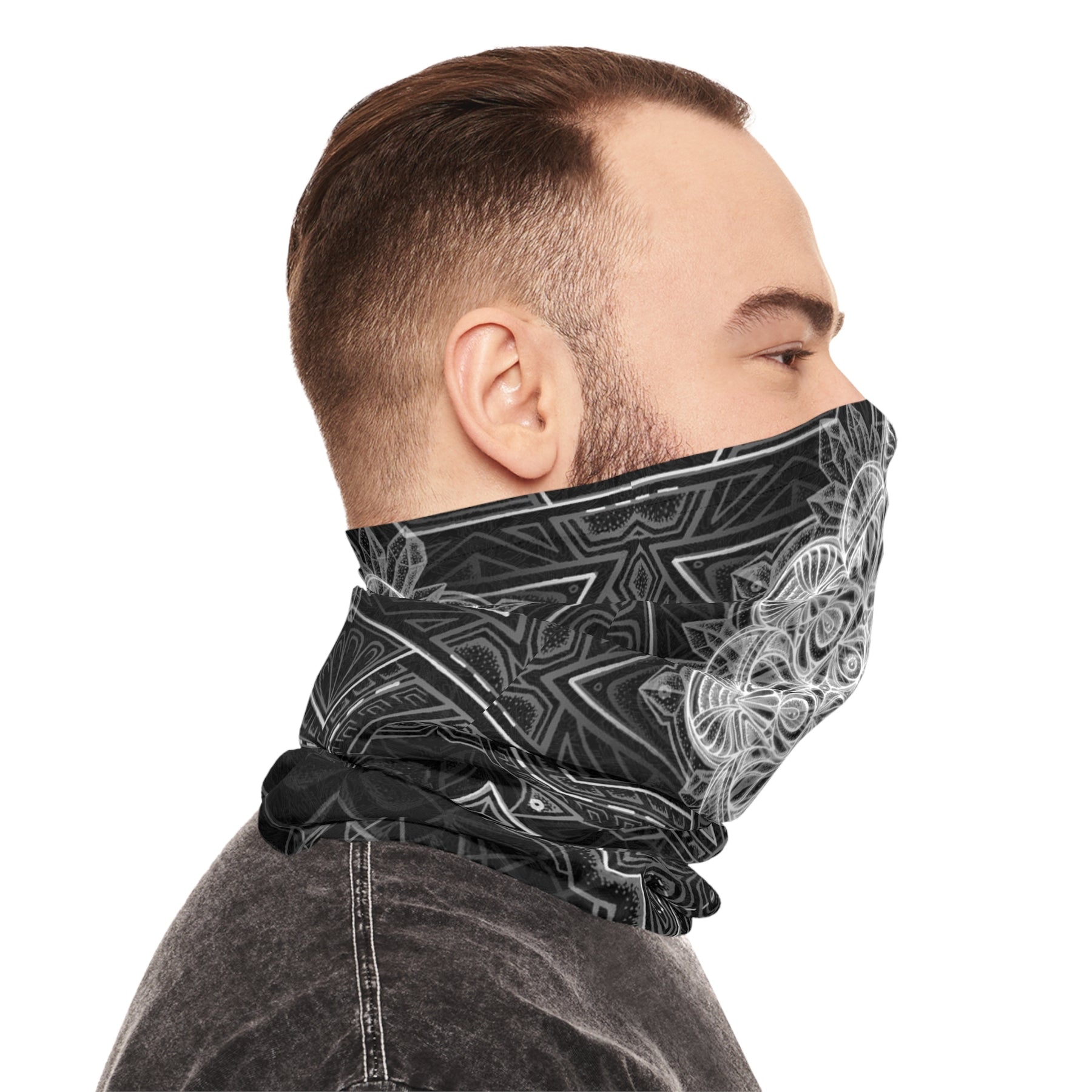 Sacred Geometry Mandala Neck Gaiter - Lightweight Stylish Face Covering for Outdoor Adventures
