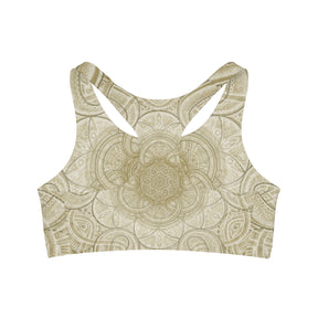 Earth Tone Flower of Life Seamless Sports Bra