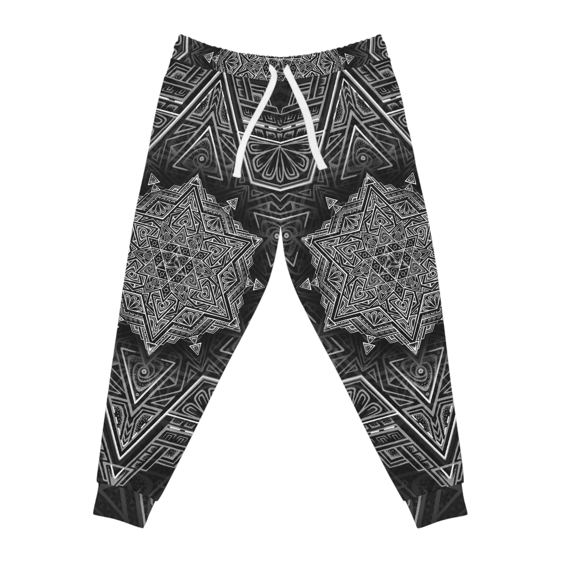 Copy of Black and White Star Tetrahedron Athletic Joggers