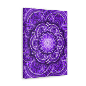 Purple Flower of Life Canvas Print