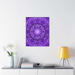 Purple Flower of Life Canvas Print