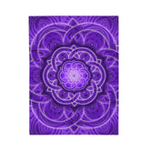 Purple Flower of Life Mandala Velveteen Plush Blanket