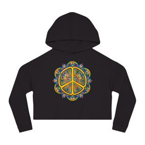 Peace - Women’s Cropped Hooded Sweatshirt