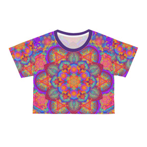 Psychedelic Mandala Crop Tee