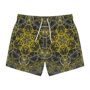 Metatrons Cube Mandala Swim Trunks