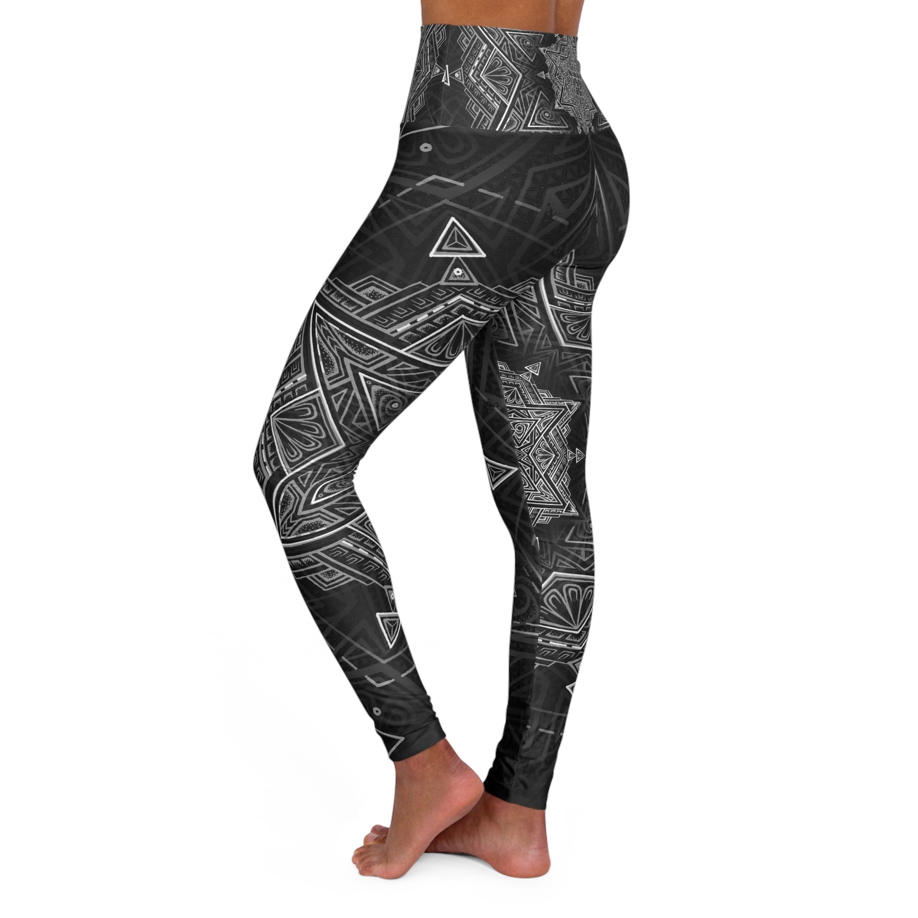 Star Tetrahedron - Mandala High Waisted Yoga Leggings