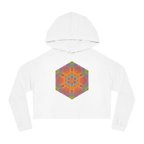 Psychedelic Mandala - Women’s Cropped Hooded Sweatshirt