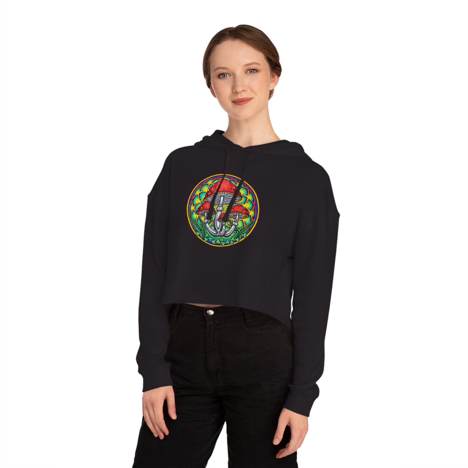 Mushroom - Women’s Cropped Hooded Sweatshirt