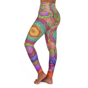 Bicycle Day Mandala High Waisted Yoga Leggings