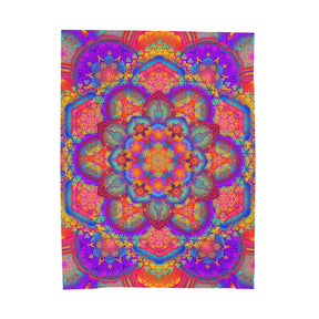 Psychedelic Mandala Velveteen Plush Blanket