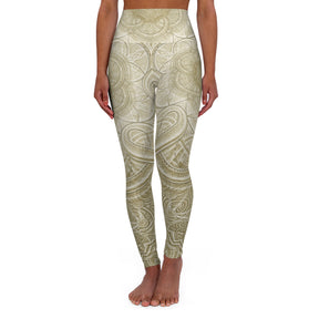 Sacred Geometry Pattern - High Waisted Yoga Leggings