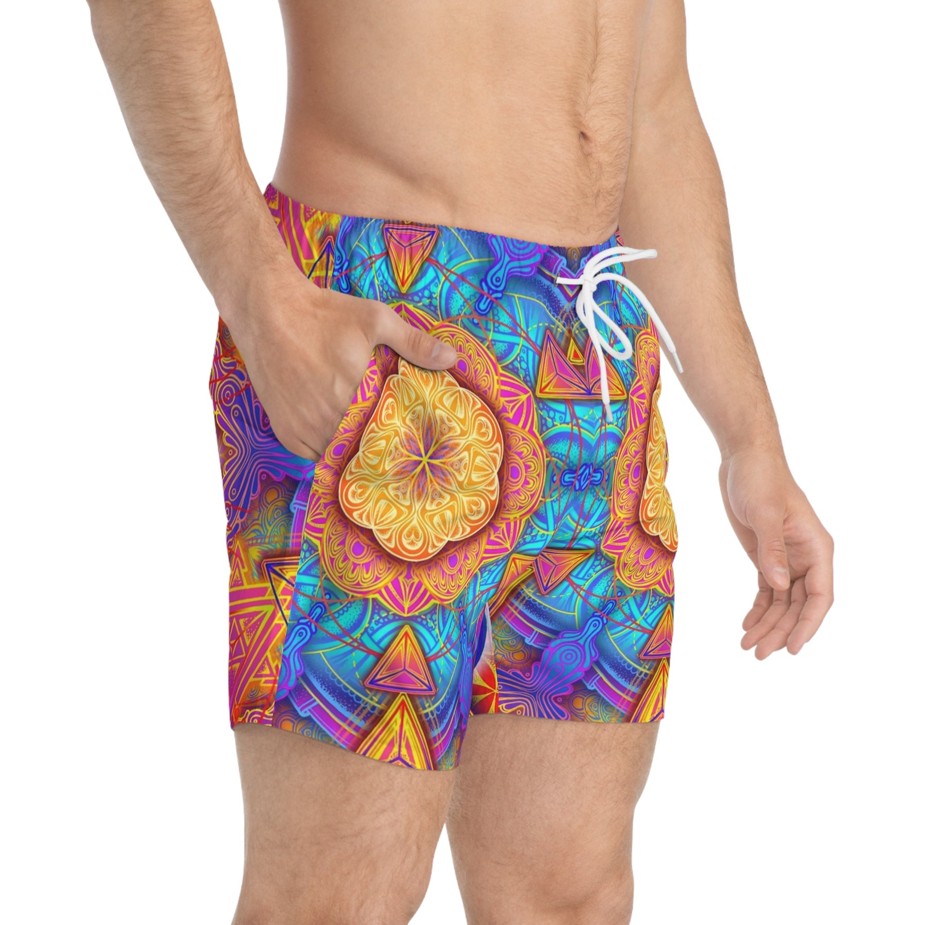 Psychedelic Mandala Swim Trunks