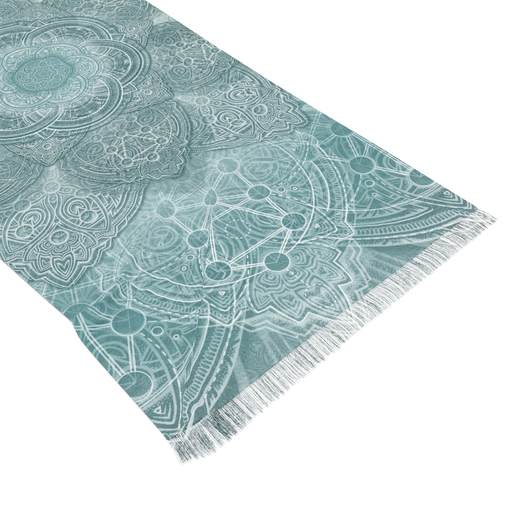 Sky Blue Sacred Geometry Scarf