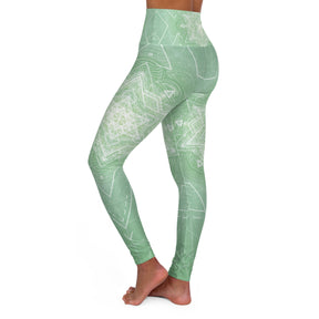 Mint Mandala High Waisted Yoga Leggings