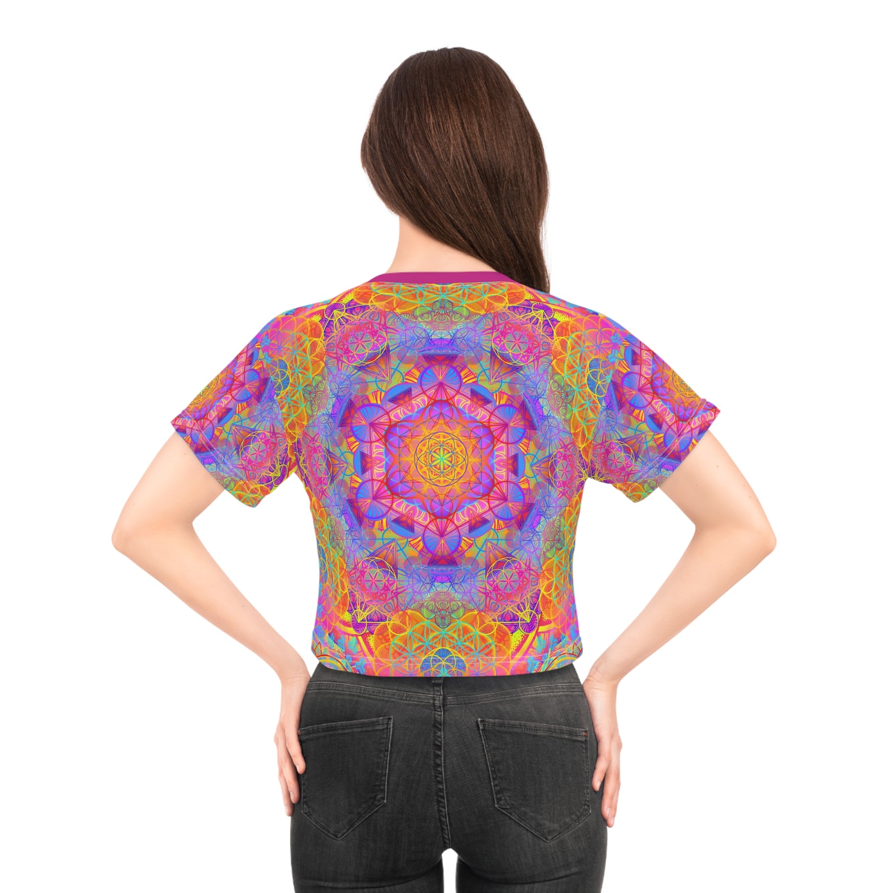 Psychedelic Mandala Crop Tee