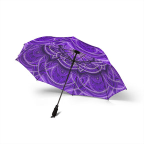 Purple Mandala Automatic Foldable Umbrella