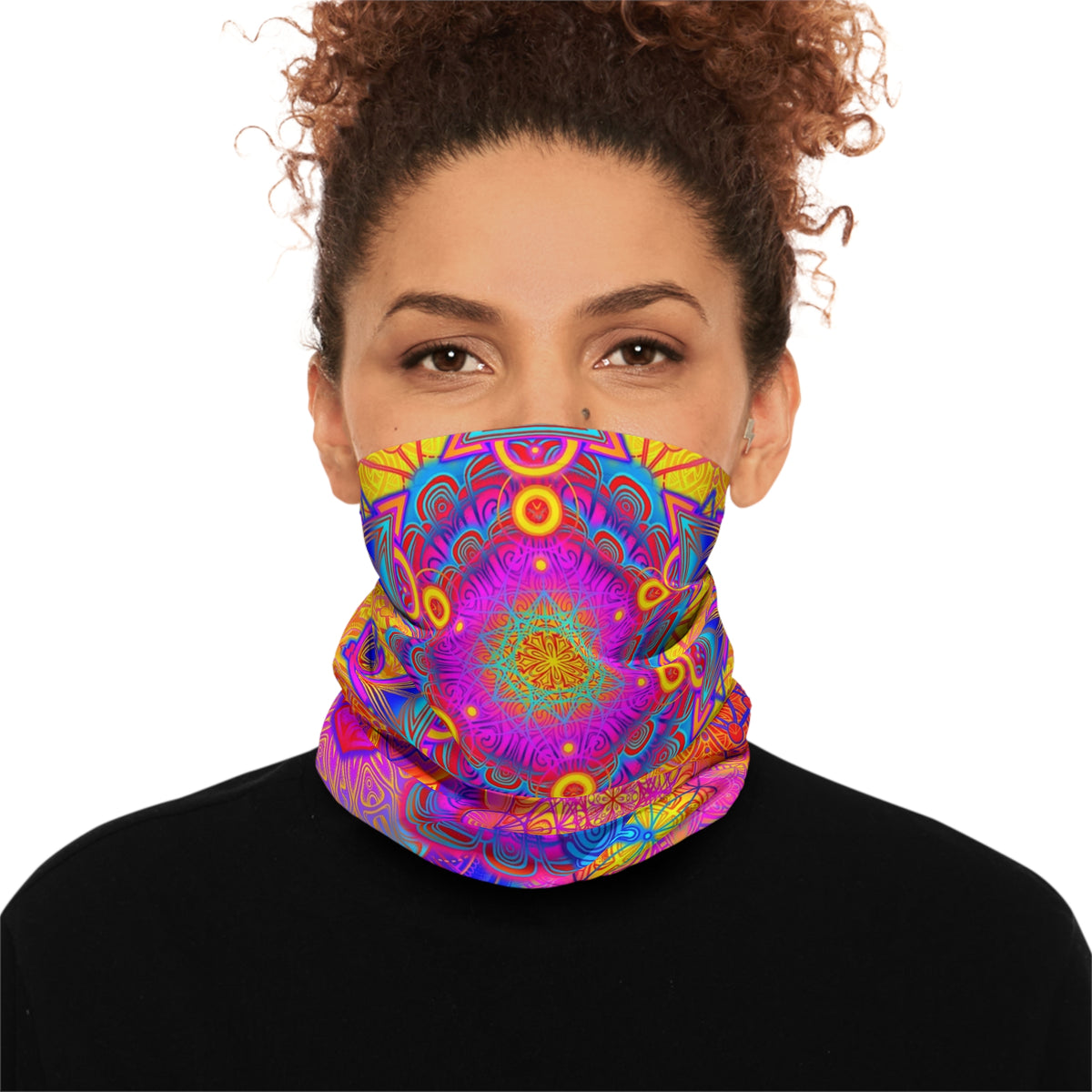 Psychedelic Mandala Neck Gaiter - Lightweight Stylish Face Covering for Outdoor Adventures