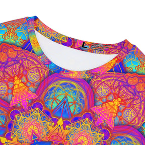 Psychedelic Metatron's Cube Mandala - Women's Short Sleeve Shirt