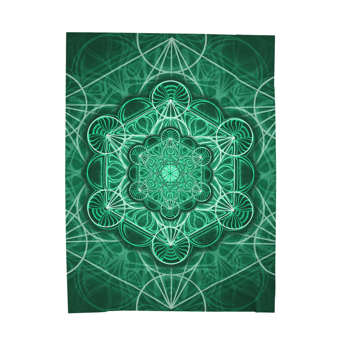 Malachite Mandala Velveteen Plush Blanket