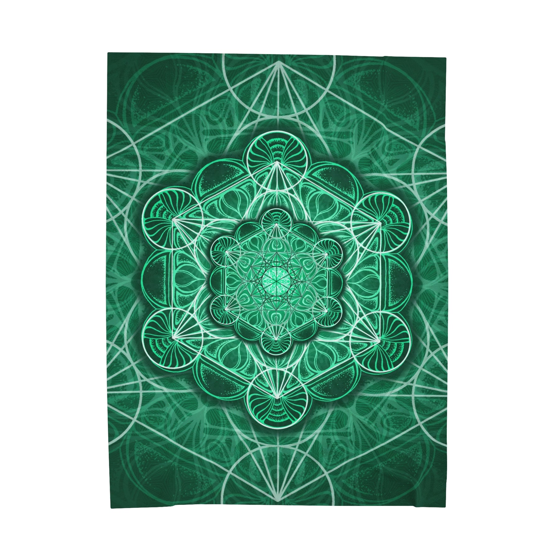 Malachite Mandala Velveteen Plush Blanket