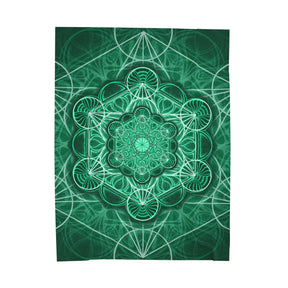 Malachite Mandala Velveteen Plush Blanket