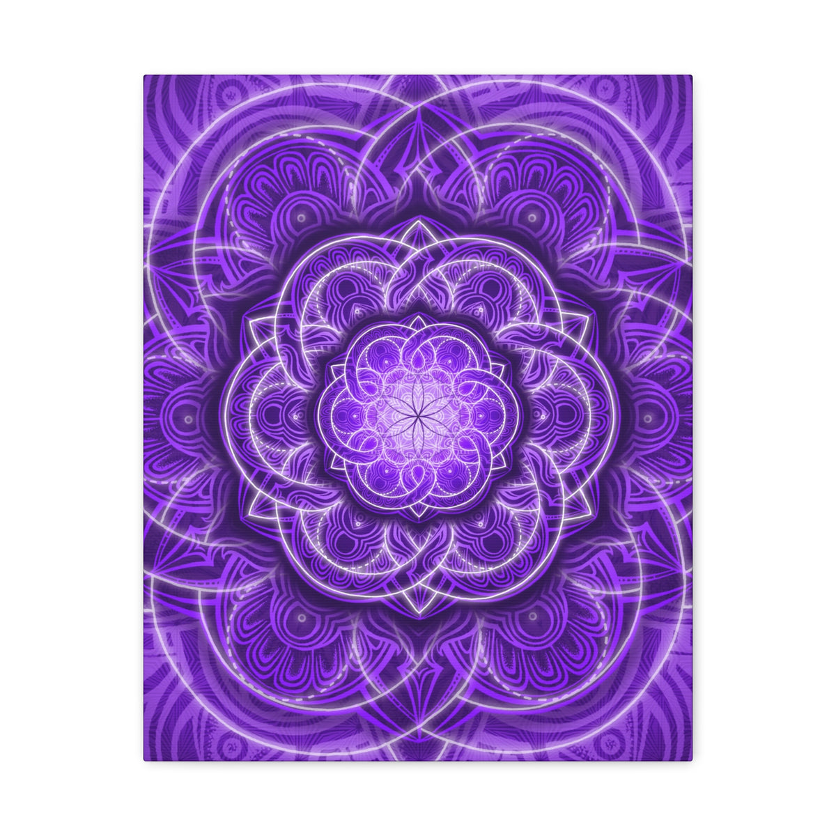 Purple Flower of Life Canvas Print