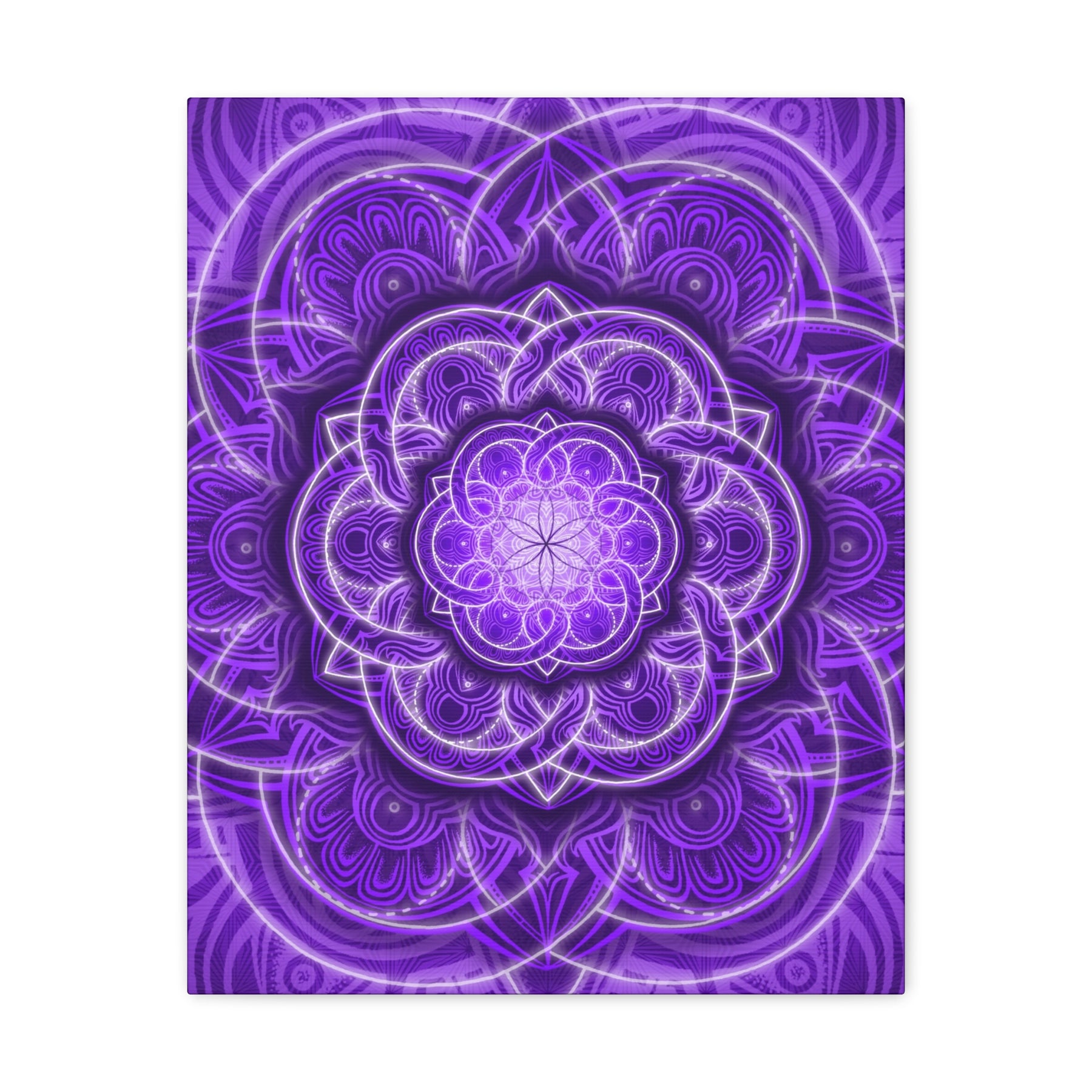 Purple Flower of Life Canvas Print