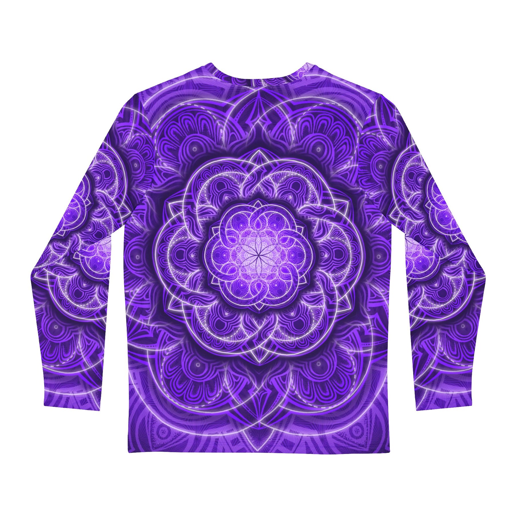 Purple Flower of Life Men's Long Sleeve Shirt