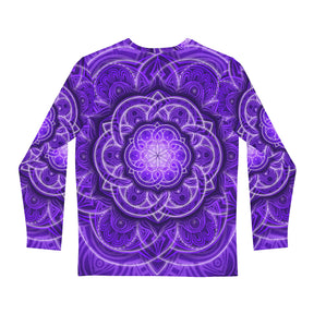 Purple Flower of Life Men's Long Sleeve Shirt