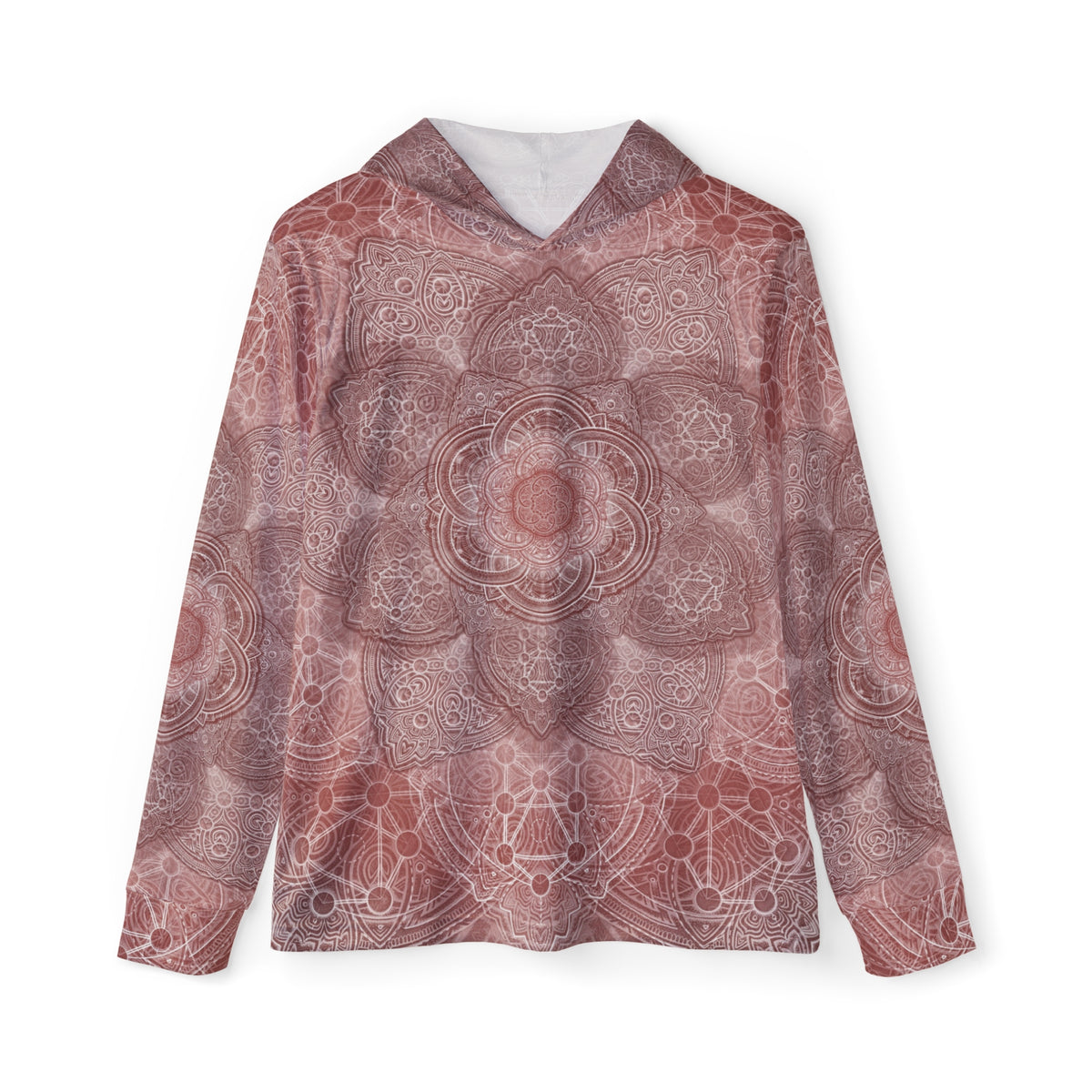 Red Sacred Geometry Men's Sun Hoodie