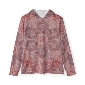 Red Sacred Geometry Men's Sun Hoodie