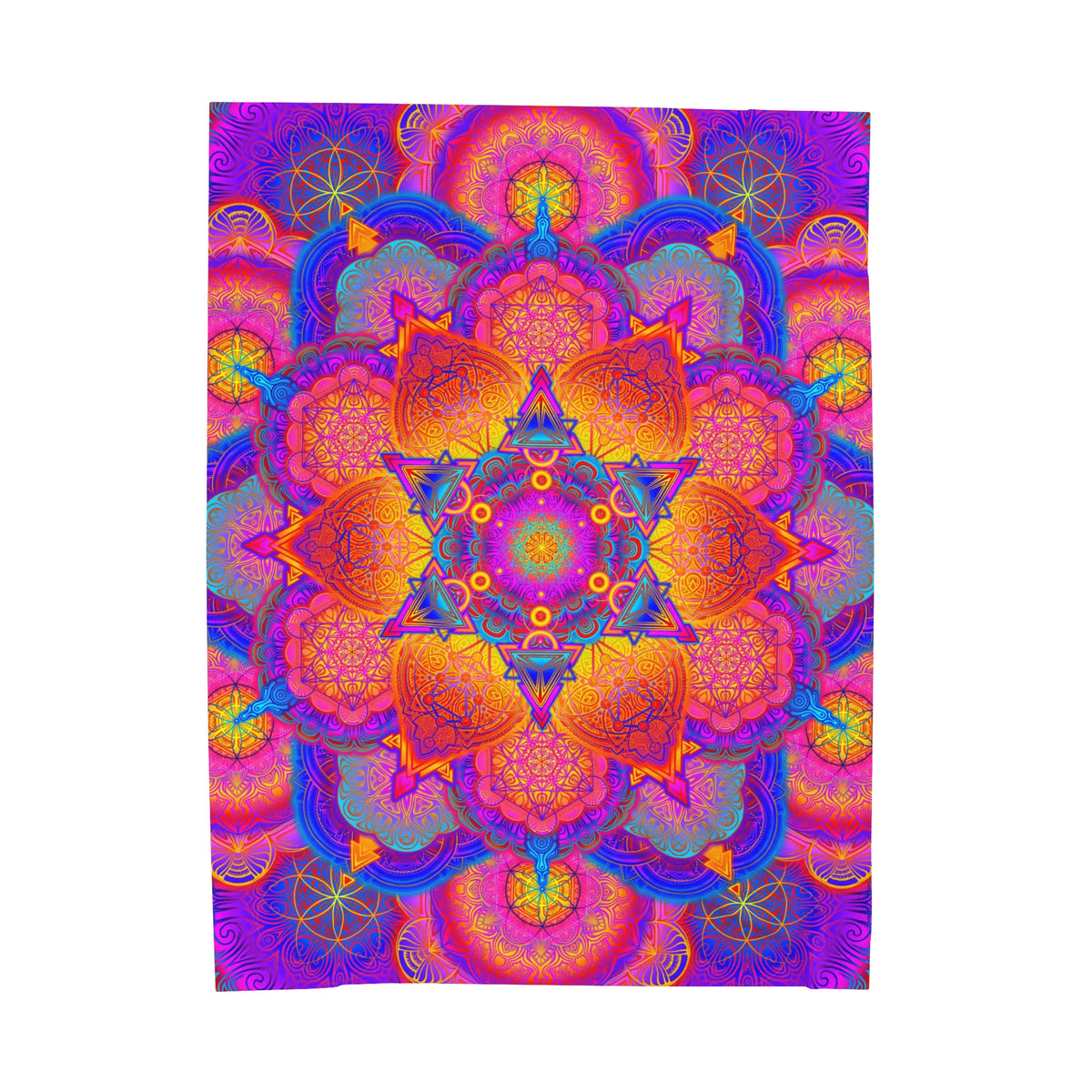 Starburst Mandala - Velveteen Plush Blanket