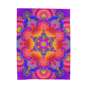 Starburst Mandala - Velveteen Plush Blanket