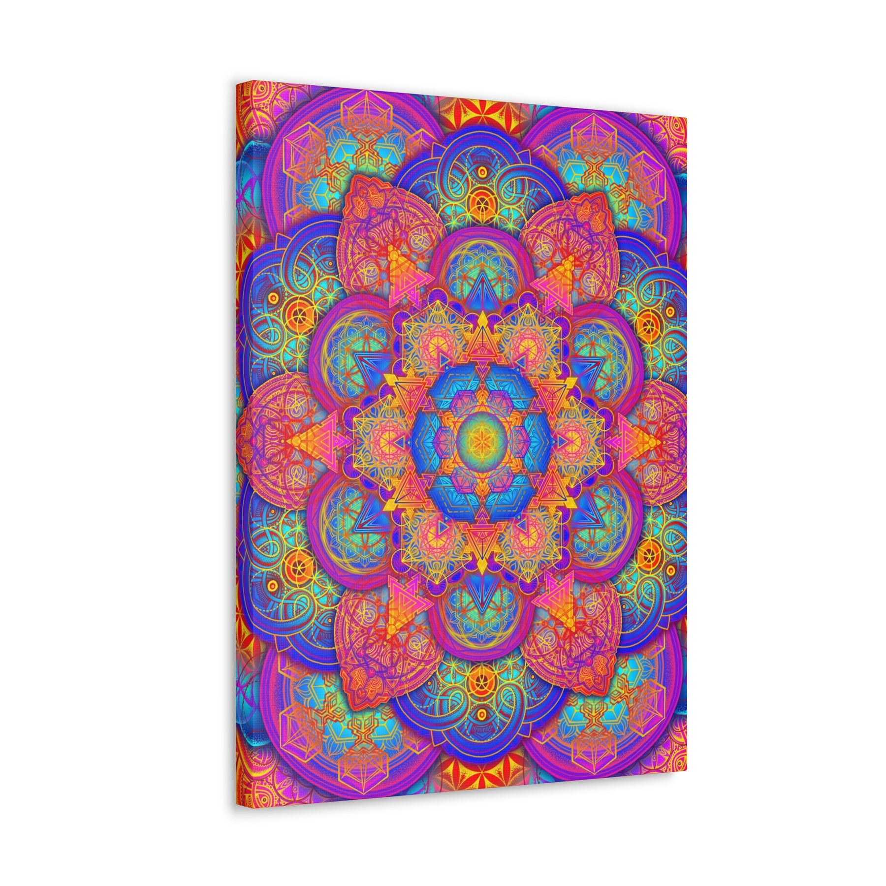 Psychedelic Metatron's Cube Canvas Print