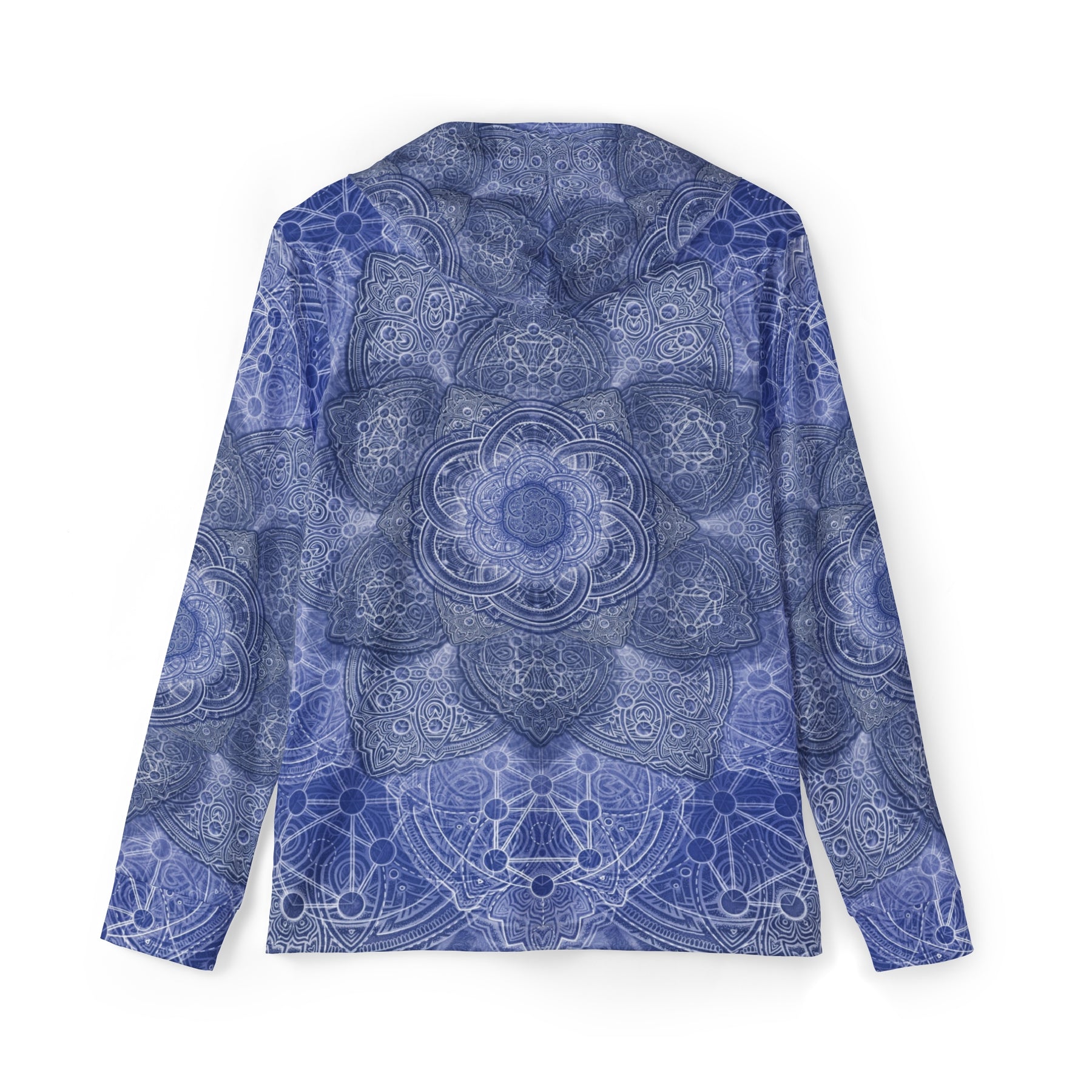 Blue Sacred Geometry Men's Sun Hoodie