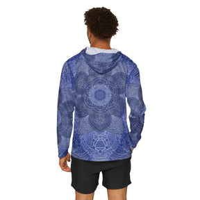 Blue Sacred Geometry Men's Sun Hoodie