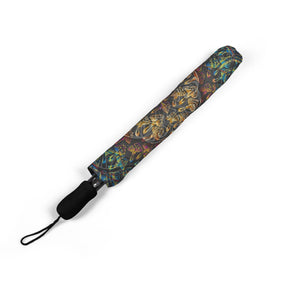 Mushroom Mandala Automatic Foldable Umbrella