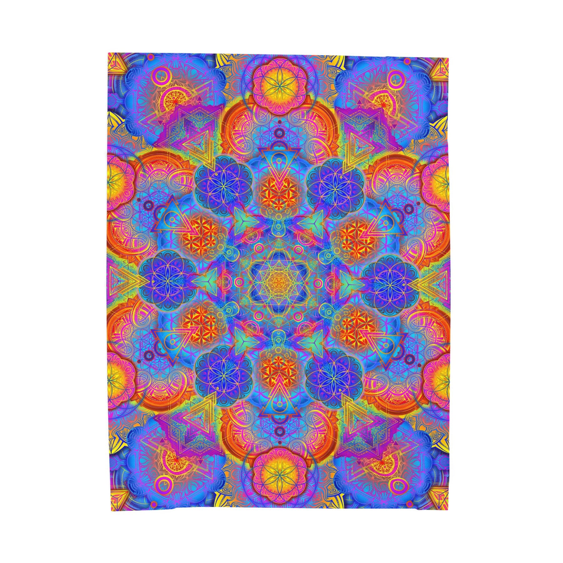 Psychedelic Mandala Velveteen Plush Blanket