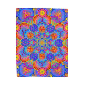 Psychedelic Mandala Velveteen Plush Blanket