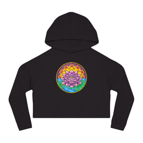 Lotus Flower - Women’s Cropped Hooded Sweatshirt