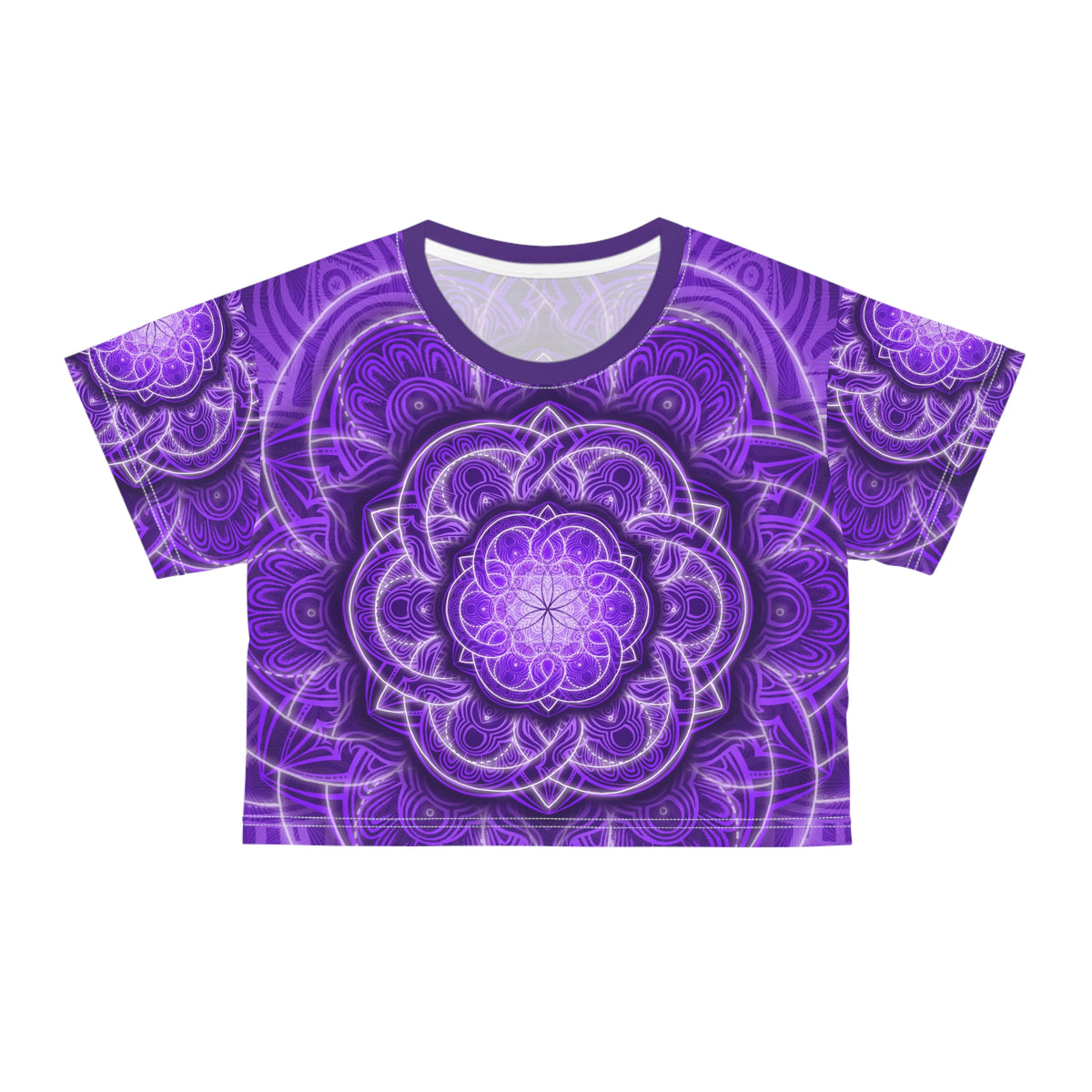 Purple Flower of Life Crop Tee