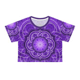 Purple Flower of Life Crop Tee