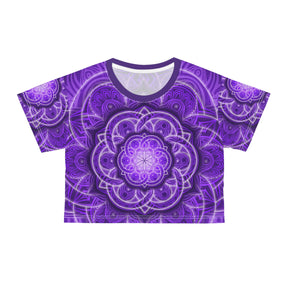 Purple Flower of Life Crop Tee